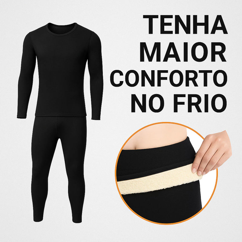 Conjunto Segunda Pele Térmica Flanelado UV+50 para Frio Intenso (Unissex)