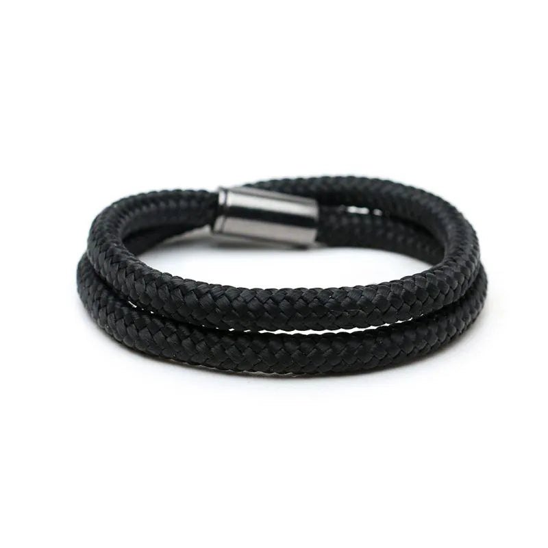 Pulseira Essex Black de Corda Náutica
